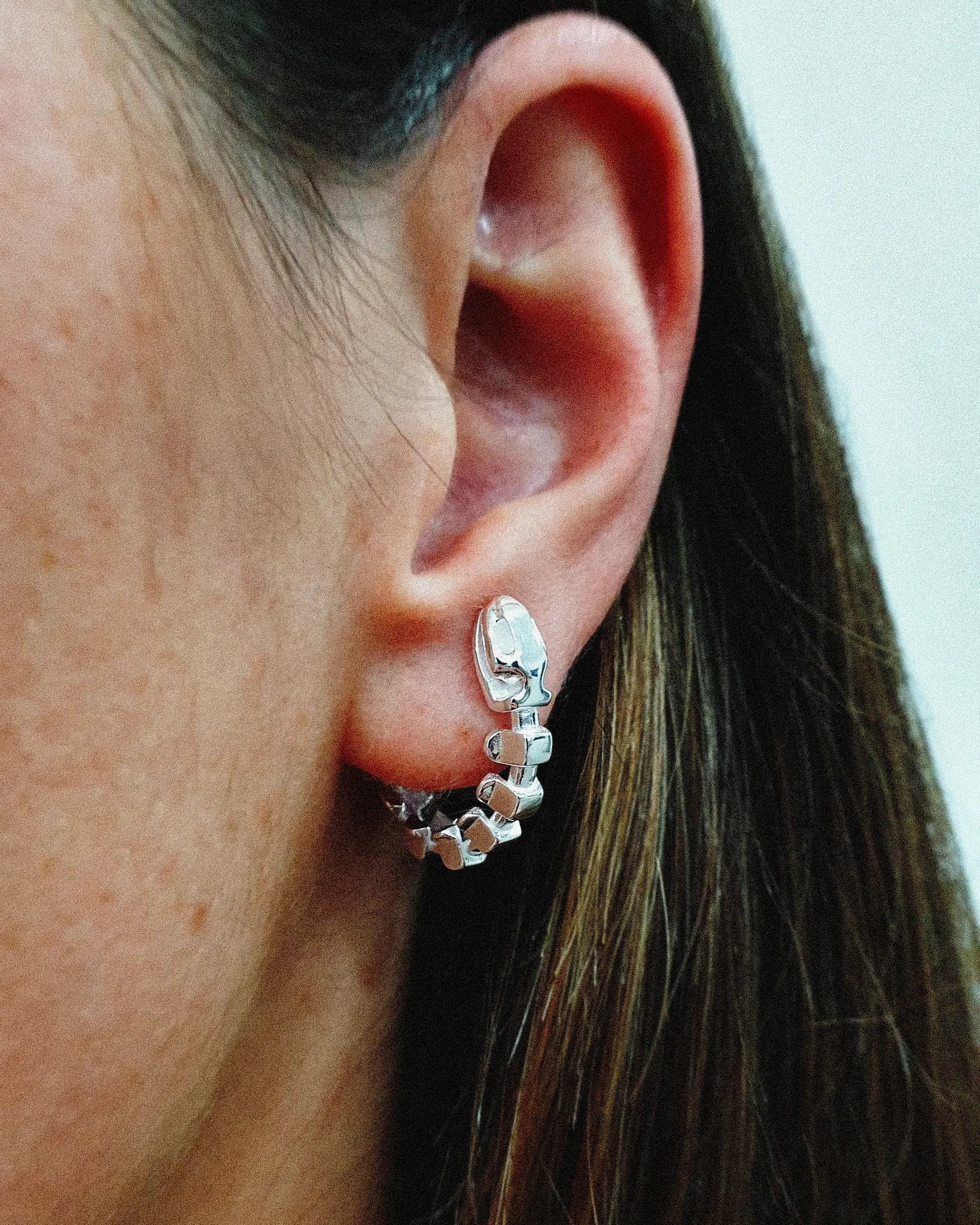 Cobra skeleton earrings